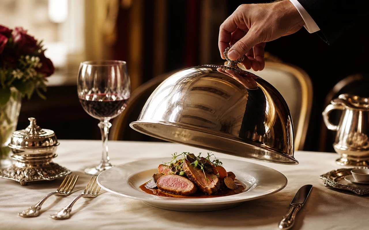 Table dressée illustrant la cuisine gastronomique française et son art de la table