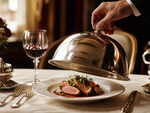 Table dressée illustrant la cuisine gastronomique française et son art de la table